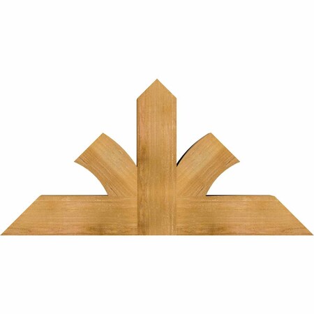 Ekena Millwork Richland Rough Sawn Timber Gable Bracket, Western Red Cedar, 48"W x 24"H x 6"D x 6"F, 12/12 Pitch GBW048X24X0606RIC00RWR
